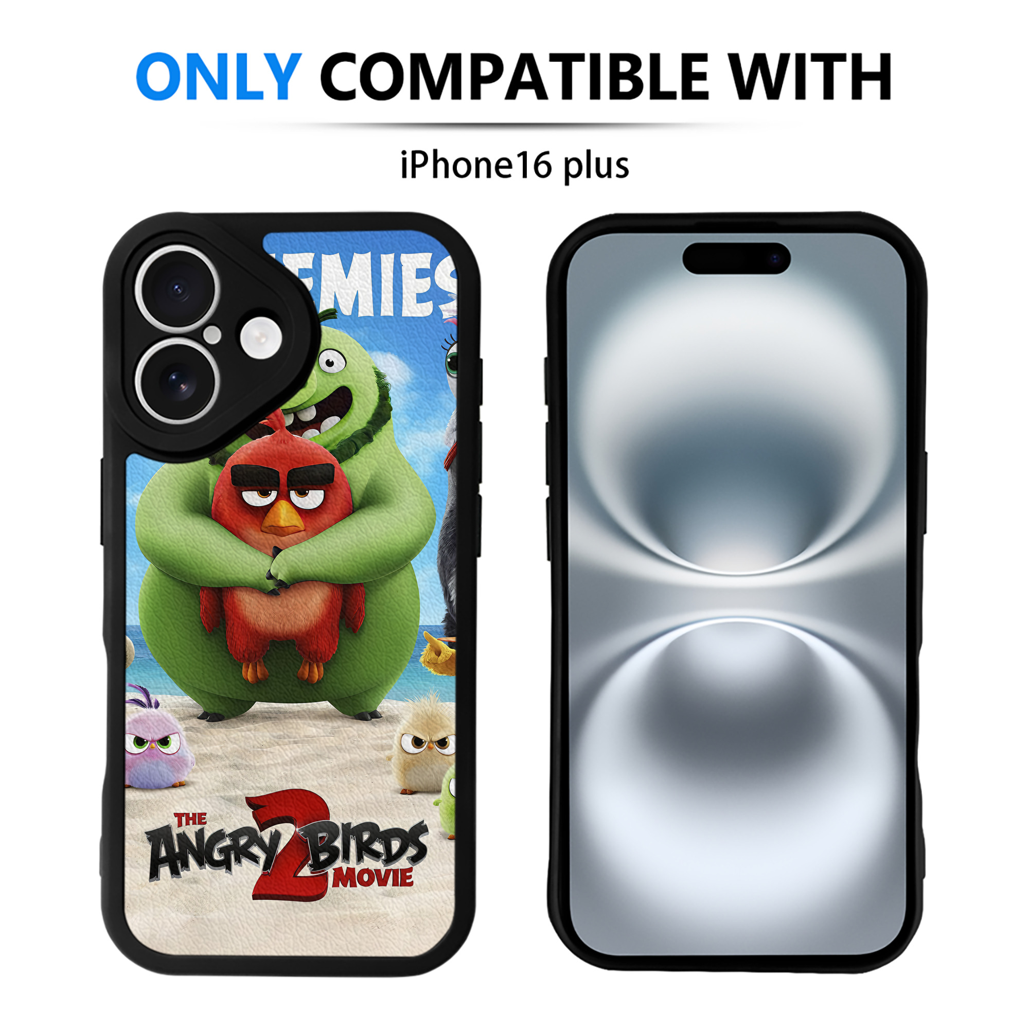 （画像用） Angry Birds アングリーバード 【iPhone 16シリーズ対応】シリコンスマホケース（レザー調） 材質：シリコン